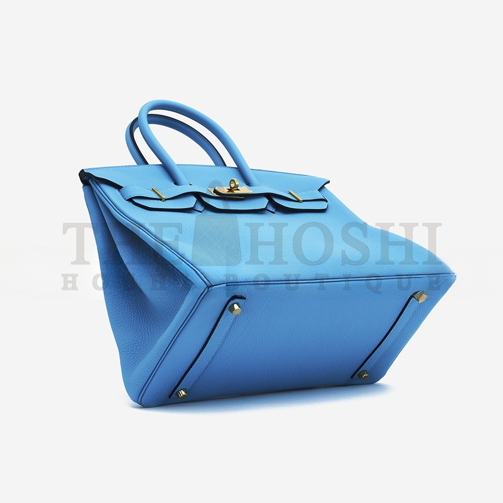 H**me5 BIRKIN 25 TOGO LEATHER BLUE GOLD BUCKLE BAG MSBK2300910 (25*20*13cm) Master Quality